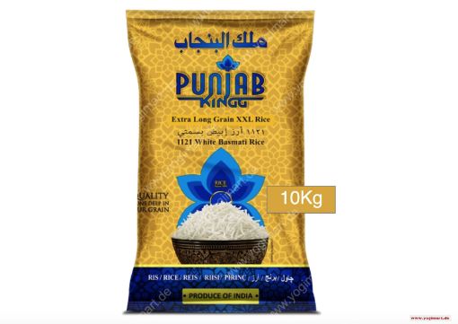 Bild von Punjab Kingg Extra Long 1121 Premium Basmati Rice 10kg