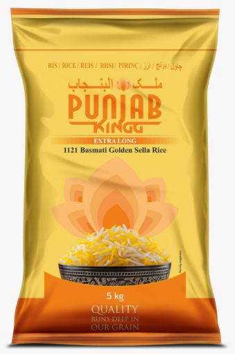 Bild von Punjab Kingg Golden Sella Basmati Rice 5kg - Exp 31.03.2025