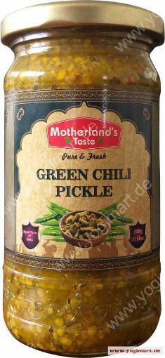 Bild von Motherland's Taste Green Chili Pickle 300g