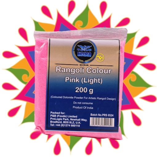 Bild von Heera Light Pink Rangoli Colour 200g 