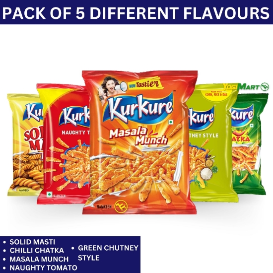 Picture of KurKure Pack of 5 Different Flavours