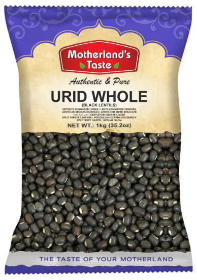 Bild von Motherland's Taste Urid Whole (Urid Beans) 1Kg 