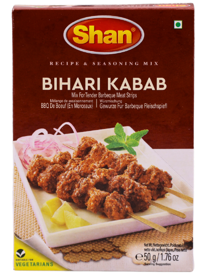 Bild von SHAN Kebab Bihari Masala 50G (Gewürze für BBQ)